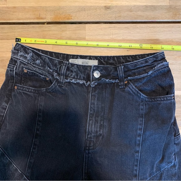 Topshop Moto Mom Black Pieced Jeans 28 - Picture 5 of 9